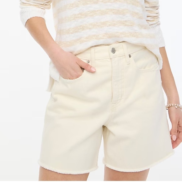 J. Crew Pants - J. Crew Ecru high-rise relaxed denim short